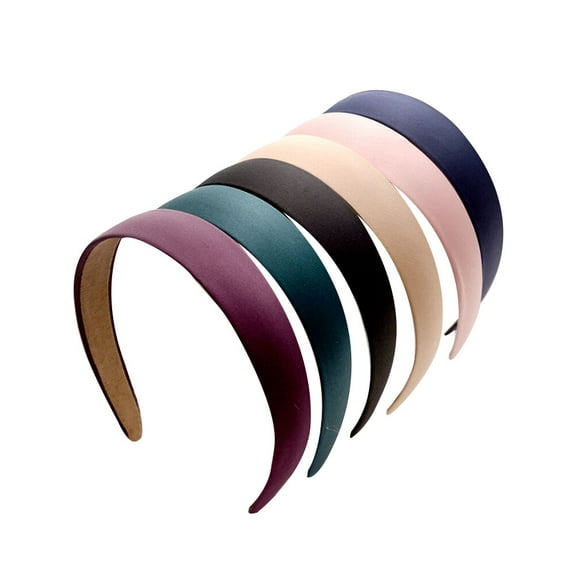 6Pcs Headband Hard Headbands Fashion Wide Anti-slip Ribbon Hair Bands for Women Girls