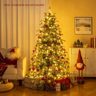 Sunrise 7.5' Artificial Christmas Tree with Metal Stand Full Tree