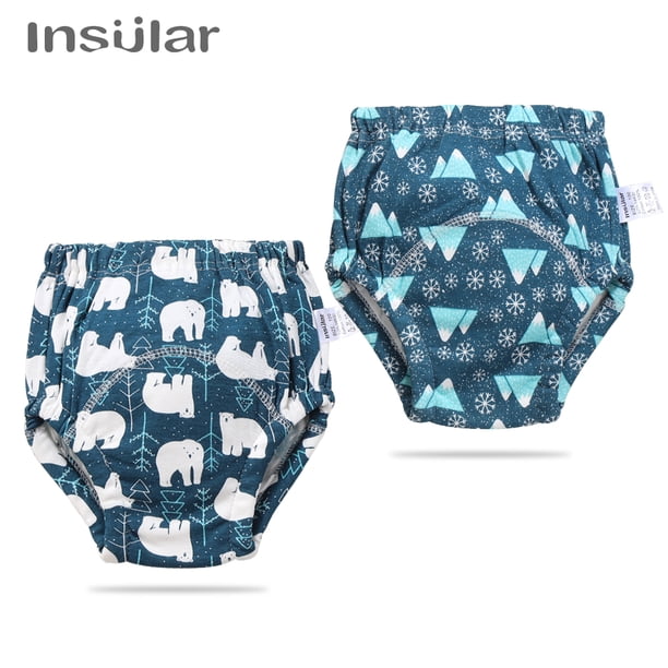 Insular 2 uds pantalones de entrenamiento ropa interior 6 capas algodón transpirable