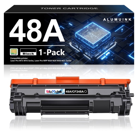48A Toner Compatible for 48A Toner Cartridge for LaserJet Pro MFP M28w M29a Printers (Black)