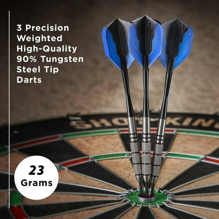 Viper - Fat Cat Bulletz 90% Tungsten Steel Tip Darts 23 Grams - Silver/Black