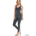thumbnail image 2 of Zenana Women's Washed One-Piece Sleeveless Ribbed Exercise Sports Jumpsuits, 2 of 5