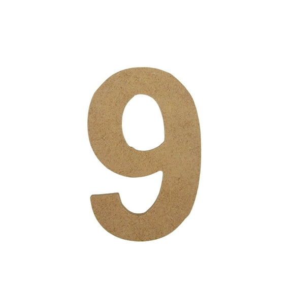 Wooden Number Unfinished, Rockwell Font, Craft Cutout