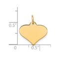 thumbnail image 2 of 14k Yellow Gold Plain .018 Gauge Engravable Love Heart Disc Charm 16x16mm Wide Pendant Necklace for Women, 2 of 2
