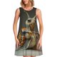 thumbnail image 1 of Fotbe Surreal Weightlifting Snail Vestido de Verano sin Mangas para Mujer – Vestido Midi Línea A, Estilo Camiseta Floral, Vestido Playero Casual y Fluido, 1 of 7