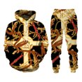 thumbnail image 5 of Conjunto de 2 sudaderas con capucha y cadena de lujo para hombre, con estampado 3D de cuerpo completo, estilo retro, estilo corte, pantalón y traje, primavera y otoño, 5 of 5
