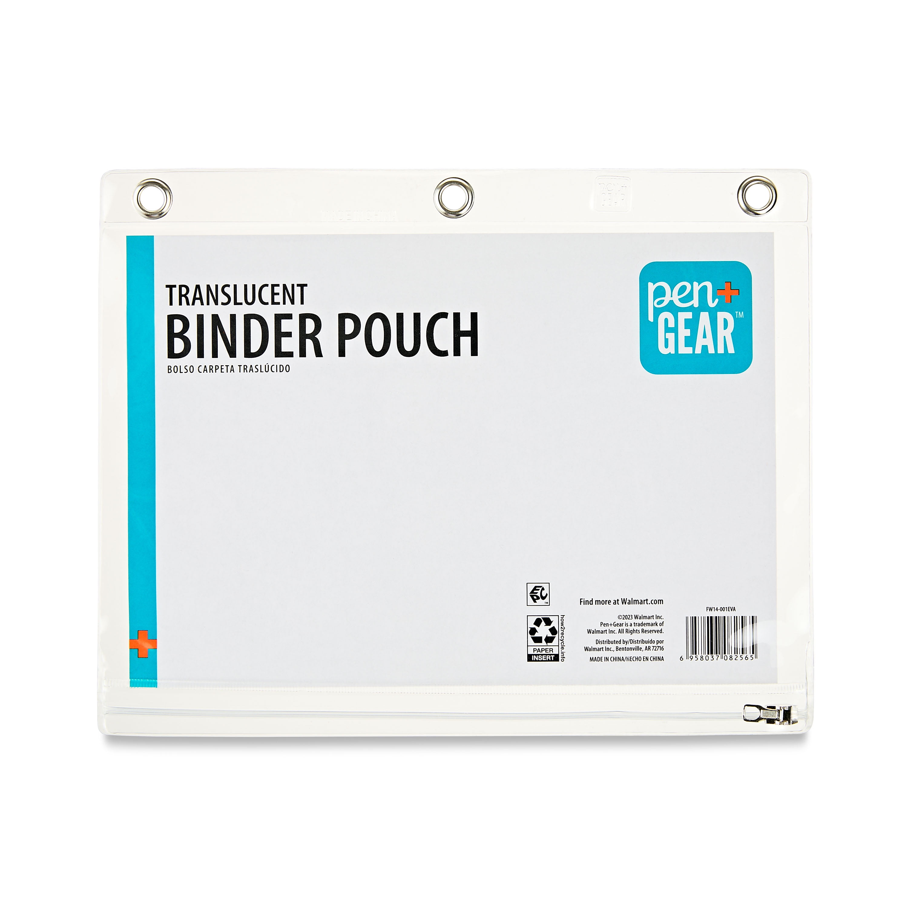 Pen+Gear OPP Clear Binder Pouch, Pencil Case for Elementary