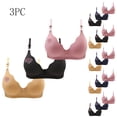 thumbnail image 3 of WREESH 3 Pack Push-Up Bra Balconette Bra Women Comfortable Breathable Bra Underwear No Underwire Bras Underwear Pink, 3 of 3