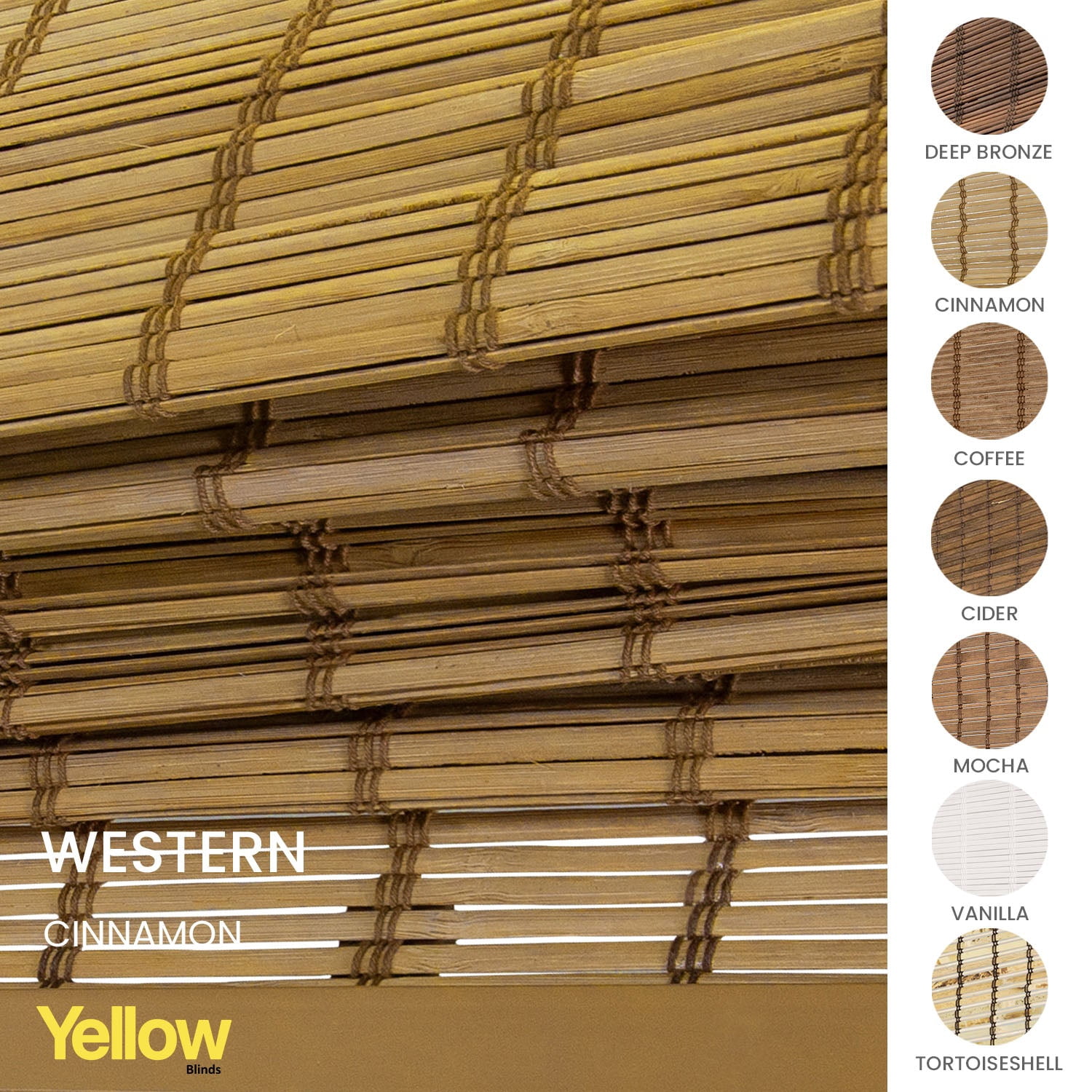 Yellow Blinds 27"W x 64"H Natural Woven Cordless Light Filtering Bamboo Roman Shades for Window, Cinnamon