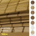 thumbnail image 6 of Yellow Blinds 35"W x 64"H Natural Woven Cordless Light Filtering Bamboo Roman Shades for Window, Cinnamon, 6 of 7