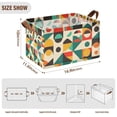 thumbnail image 7 of Yayeee Foldable Storage Basket for Shelves with Handles Set of 2 Waterproof Cloth Bins, Beige Geometric, 7 of 7