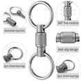 thumbnail image 3 of Swivel Keychain – Heavy - Duty Pull - Apart Detachable Car Key Holder with Multi - Key Rings for Men & Women, 3 of 6