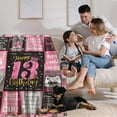 thumbnail image 3 of 13 Year Old Girl Birthday Gifts,Teenage Girls 13th Birthday Gifts Throw Blanket 50" x 60",Happy 13th Birthday Decorations Blanket for Girls,Birthday Gifts for 13 Year Old Girl Daughter Bestie Sister, 3 of 6