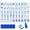 C, variant on American Mahjong Tile Set, 160 Premium Heritage Acrylic 4 Layer Mahjong Tiles, Travel Mahjong Sets Portable, Clear Engraving 1.26" Mahjong