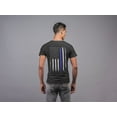 thumbnail image 3 of USA Flag Men's Blue Lives Matter Tee Chest, Heather Military Green, Small, 3 of 3