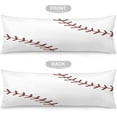 thumbnail image 3 of Baseball Laces White and Red Softball Sports Navy Mushroom Body Pillow Cover Soft Long Pillow Case Protector with Zipper Large Cushion Covers Farmhouse Decorative Bedding for Couch,Sofa,Home Gifts 20, 3 of 6