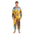 thumbnail image 2 of Sunflowers Blue Sky Adult Onesie Pajamas Slim Fit Christmas One Piece Suit Pjs for Women and Men Hooded Zipper, 2 of 7
