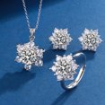 thumbnail image 1 of Water Drop Crystal Necklace Pendant Earrings Set Jewelry For Women Necklace Earrings Set Valentine's Day Gift, 1 of 9