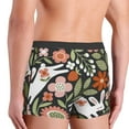 thumbnail image 5 of Kll Rabbits On Floral Men'S Cotton Boxer Briefs Underwear-Large, 5 of 9