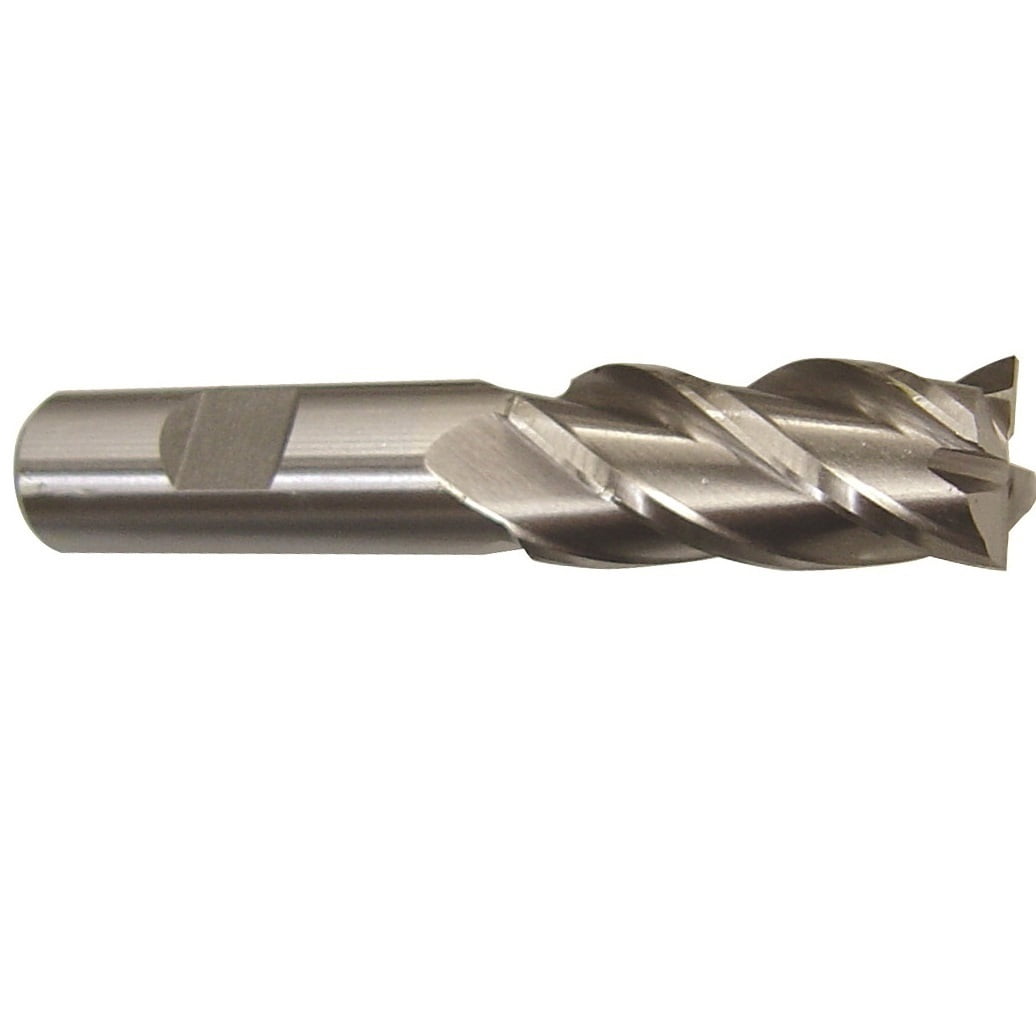 Drill America BRCF340 1" X 5/8" HSS 6 Flute Single End End Mill, Drill America