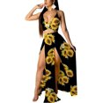 thumbnail image 3 of Lora Vestido maxi de dos piezas con cuello en V y estampado floral para mujer, 3 of 5