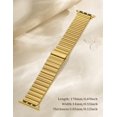 thumbnail image 5 of Wearlizer Two Tone Metal Watch Band Compatible with Apple Watch Bands Women 38/40/41/42/44/45/46/49mm Rectangular Link Bracelet Stainless Steel Strap for Series 11/10/9/8/7/6/5/4/3/SE/Ultra, 5 of 6