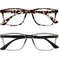 thumbnail image 1 of OPULIZE NYX Reading Glasses with Blue Light Blocking for Women Men, Rectangular Frame with UV & Eyestrain Protection, 1 of 7