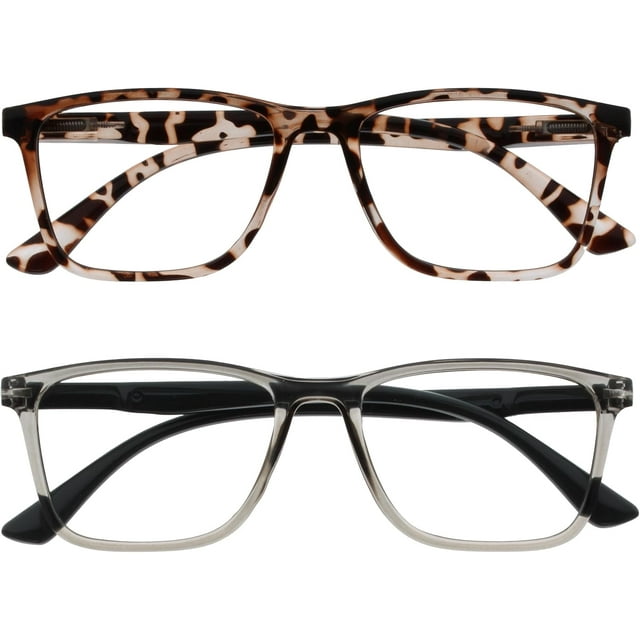 OPULIZE NYX Reading Glasses with Blue Light Blocking for Women Men, Rectangular Frame with UV & Eyestrain Protection
