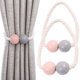 thumbnail image 1 of Alzapaños magnéticos para cortinas, 2 piezas, alzapaños para cortinas de guardería, ventanas de madera, clips para cortinas para el hogar, dormitorio, oficina, ventana de hotel decorativa, rosa, gris, 1 of 4