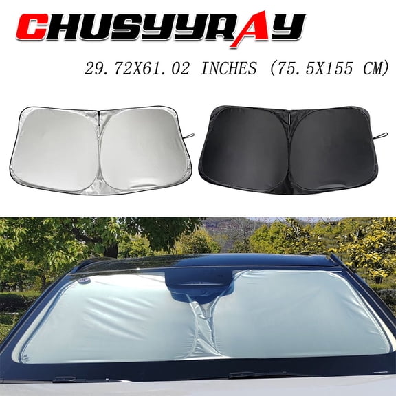 CHUSYYRAY Car Windshield Sun Shade Foldable Cover for Ford F250 Super Duty 2020 Block UV