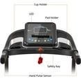 thumbnail image 4 of Exercise Equipment, Folding Electric Treadmill for Home, Electric Motorized Running Machine with LED Display and Cup Holder, Easy Assembly Jogging Exercise Equipment with 12 Preset Programs, L5989, 4 of 7