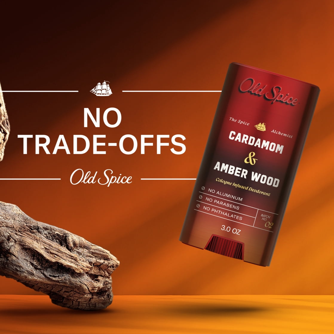 Old Spice Deodorant for Men, The Spice Alchemist Collection, Cardamom and Amber Wood, 3oz