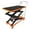 Orange, variant on Double Scissor Lift Table, 330lbs Capacity 50" Lifting Height, Hydraulic Lift Table Cart with Locking Wheels and Non-Slip Pad, Hydraulic Scissor Cart for Material Handling and Transportation