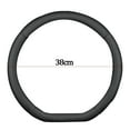 thumbnail image 3 of Car Steering Wheel Cover Wheel Cover Protector Universal Car Accessory For Ford Edge 2015 2016 2017 2018 2019 -Dshape(Black Line)+Car Logo, 3 of 8