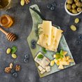 thumbnail image 5 of Birds Cutting Board, Eagle Flying Towards the Mountains in the Sunset Clouds Wild Nature Landscape Print, Tempered Glass Cutting and Serving Board, Wine Bottle Shape, Orange Olive, by Ambesonne, 5 of 5