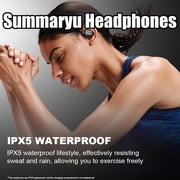 Open Ear Earbuds - True Powerful Bluetooth 5.4 Open Ear Earbuds, Ipx5 Waterproof, True Wireless Open Ear Earbuds with LED Display, Waterproof Sport Earhooks, Deep Bass