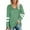 Green, variant on Otvok Womens Tops Casual V-Neck Long Sleeve Patchwork Loose Shirt Blouse