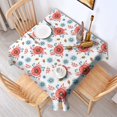 thumbnail image 2 of Pioneer Flower Floral Print Pattern Square Tablecloth, Waterproof Wipeable Spillproof Washable Table Cover for Home Kitchen Party Decor, 60"x60", 2 of 6