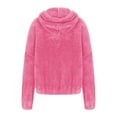 thumbnail image 3 of YunPes Teen Polar Fleece Zip Jacket with Hooded Warm Sherpa Lined Coats Kids Shaggy Thicked Fall Winter Outwears, 3 of 5