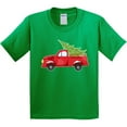 thumbnail image 3 of Inktastic Christmas Vintage Truck with Christmas Tree Youth T-Shirt, 3 of 5