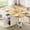 White, variant on LotFun Folding Dining Table with 2 Storage Racks, Space Saving Dining Table with 6 Wheels, Kitchen Table for Small Spaces