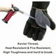 thumbnail image 3 of Guantes extremadamente resistentes al fuego y al calor, de cuero con costuras de kevlar, perfectos para chimenea, estufa, horno, parrilla, soldadura, barbacoa, MIG, rejilla para ollas, etc., 3 of 5