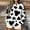 White, variant on Women's Cow Print Round Neck Long Sleeve Pullover Hoodie Sweatshirt