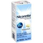 Nicorette: Original Nicotine Polacrilex Gum/Stop Smoking Aid, 50 mg
