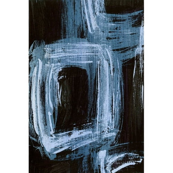 Marmont Hill "Sapphire Windows I" Painting Print on Wrapped Canvas