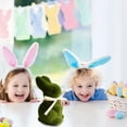 thumbnail image 6 of SLYNSHome Easter Flocked Rabbit Short Furry Velvet Bunny Statue Decor Artificial Moss Stuffed Rabbit Dolls for Holiday Table Spring Summer Figurines Garden Decoration, 6 of 6