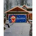 thumbnail image 4 of Christmas Garage Door Banner Cover 6 x 13 ft, Christmas Blue Lovely Elk Snowflakes Christmas Garage Door Decorations Holiday Christmas Backdrop Decor for Winter New Year Xmas Party, 4 of 6
