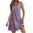 thumbnail image 1 of Yuyuzo Robes Décontractées pour Femmes Été Robes T-Shirt Couverture de Plage Robe Débardeur Rayée avec Poches, 1 of 4
