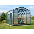 thumbnail image 2 of Palram - Canopia Prestige 8' x 12' Twin-Wall Walk-In Greenhouse - Green - with Accessories Package, 2 of 10