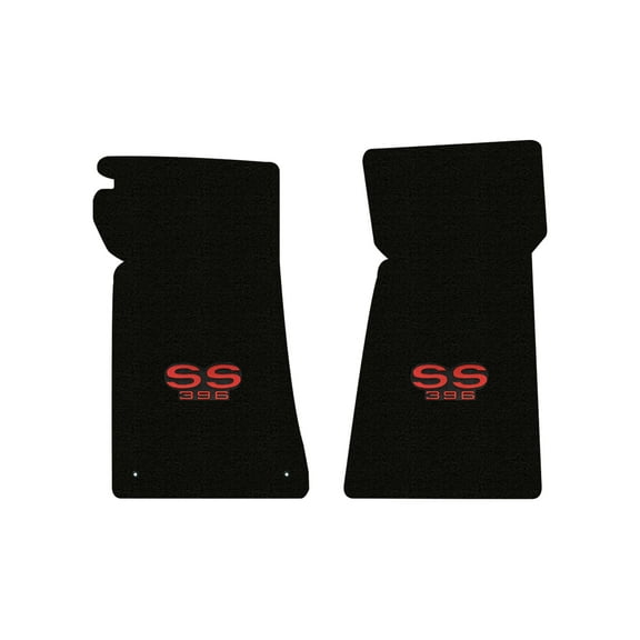 Lloyd Mats LogoMat Custom-Fit 2PC Carpet Floor Mats for 1970-1972 Chevrolet Camaro (Not Z28) w/Hanging Gas Pedal, Black